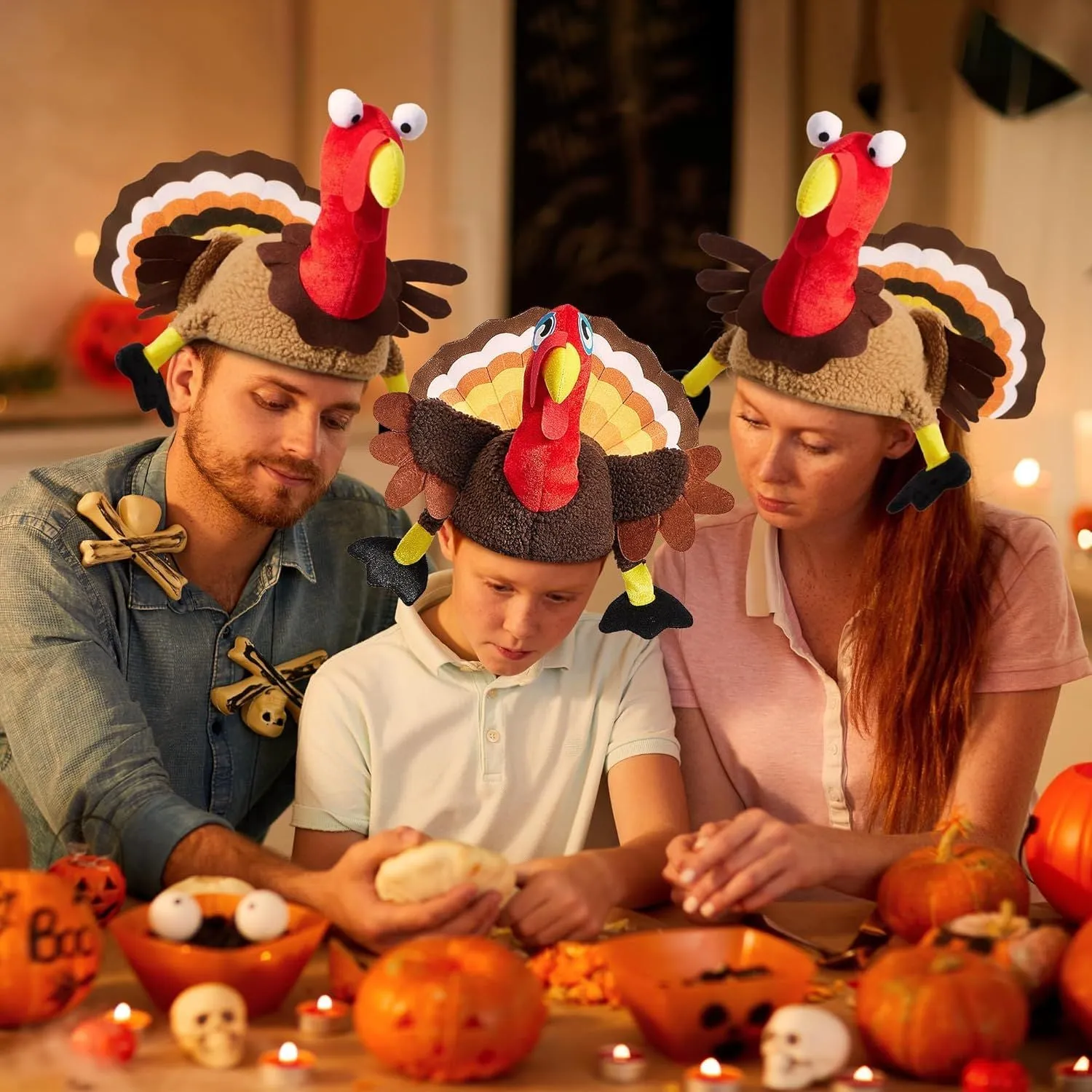 2 PCS Thanksgiving Turkey Hats