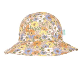 ACORN KIDS - MAGGIE WIDE BRIM SUNHAT: PEACH AND MULTI