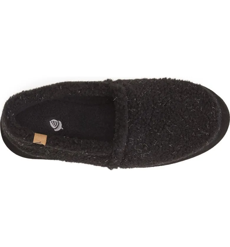 Acorn Men's Moc Slippers- Black Berber