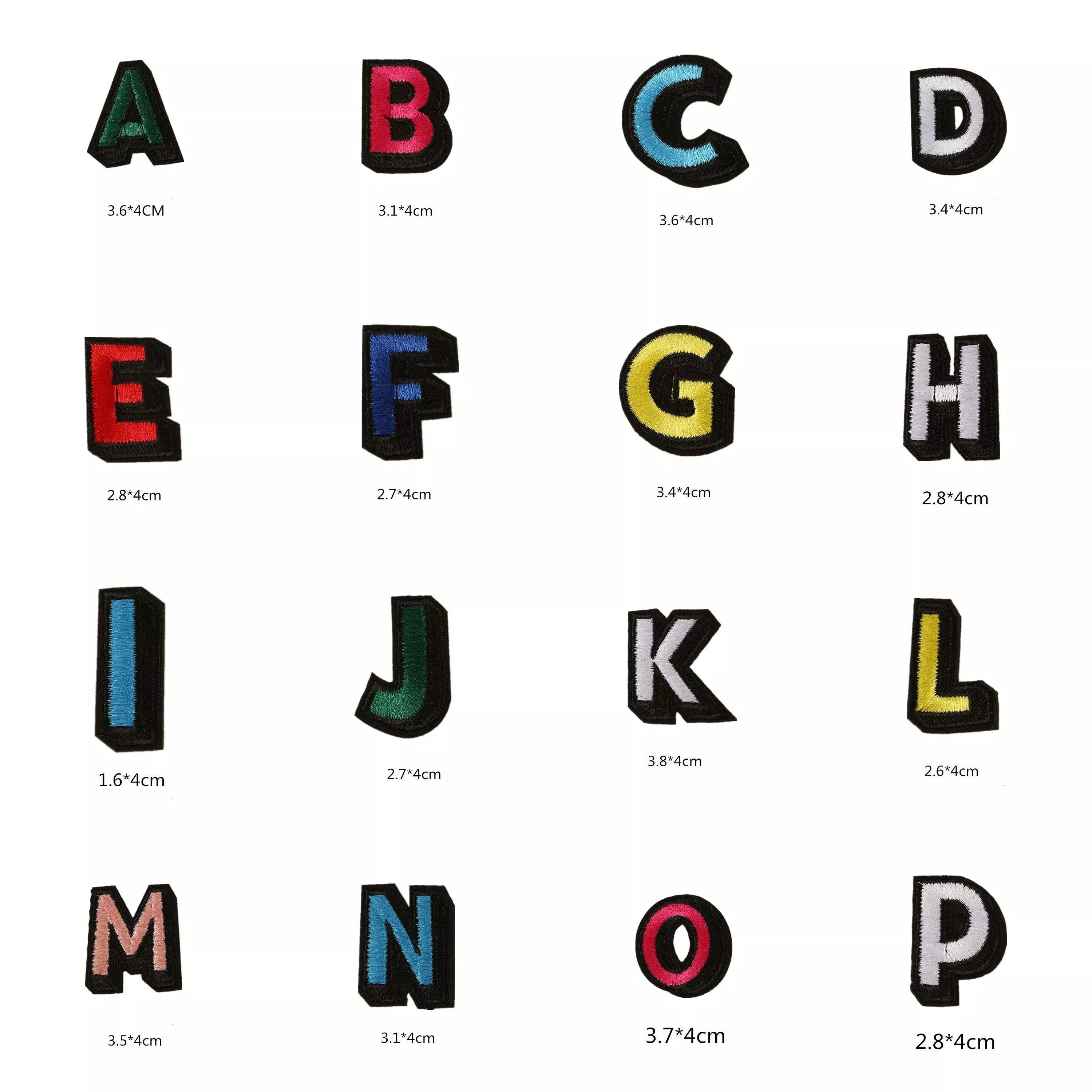 Alphabet Letter Iron Or Sew On Patches Appliques Colorful Letters Embroidery Notions - DIY Gift Idea Personalized Clothing Making Supplies