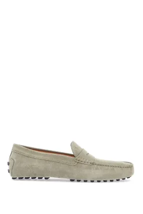 beige suede driving moccasin for men with rubber sole XXM22L00010RE0 SAFARI CHIARO