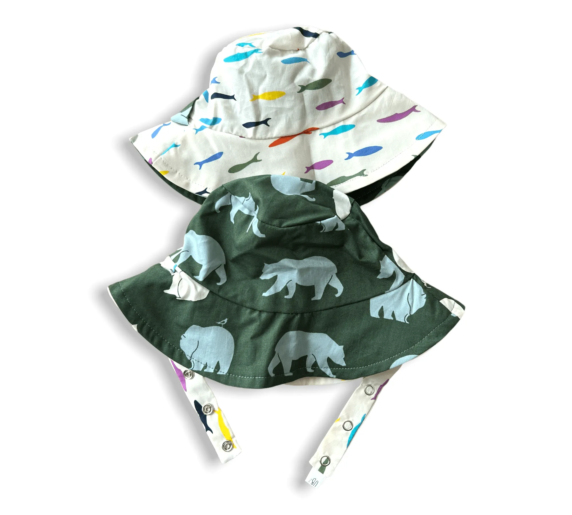 Bucket hat in Organic Alaska (bears & fish)