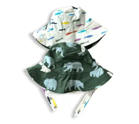 Bucket hat in Organic Alaska (bears & fish)