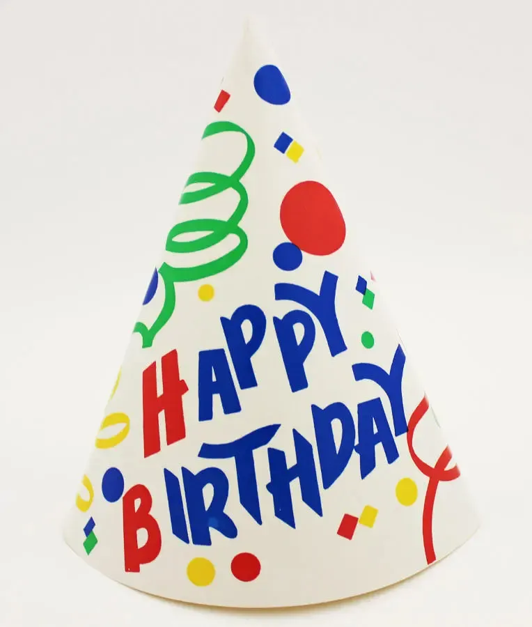 Confetti Birthday Party Hats - 25/Pack