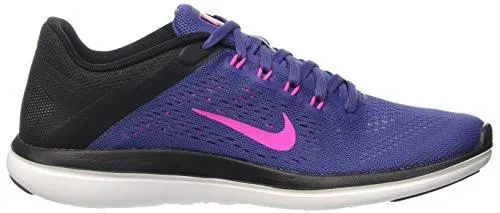 Nike Flex 2016 Rn Running Shoes 8.5 BM US Multicolore Dk Purple Dust/Pink BlastBlack