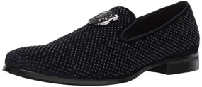 Stacy Adams Mens Swagger Studded Ornament Slip-on Driving Style Loafer, Navy, 9