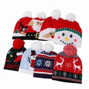 Wholesale Christmas Hats Children's Knitted Woolen Hats Colorful Knitted Hats Christmas Hats