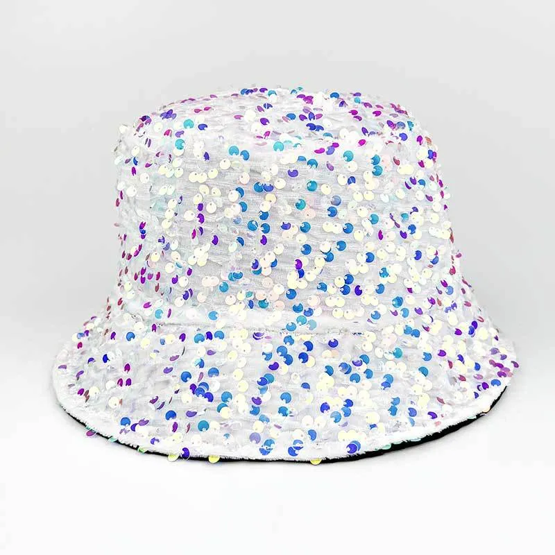 Wholesale Colorful Sequin Polyester Fisherman Hats