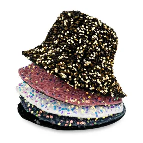 Wholesale Colorful Sequin Polyester Fisherman Hats