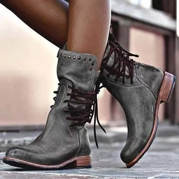 Women'S Vintage Lace-Up Martin Boots 94852367C