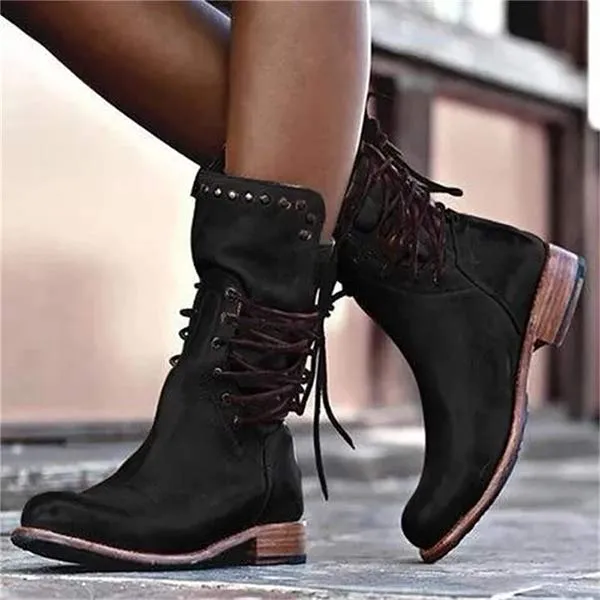 Women'S Vintage Lace-Up Martin Boots 94852367C