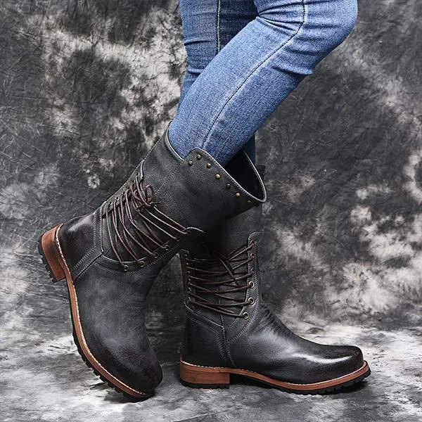 Women'S Vintage Lace-Up Martin Boots 94852367C